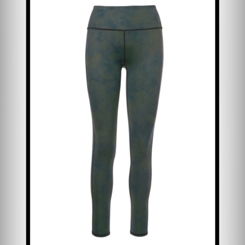 Athleta Green Patterned Leggings Petite Large